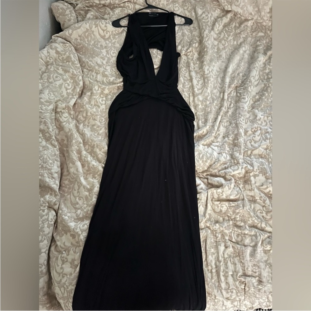 ASOS Design Plunge Ruched Maxi Dress - Picture 4 of 4